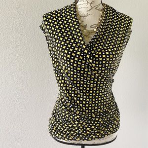 Michael Kors Blouse Top Ruched Sides Size Medium